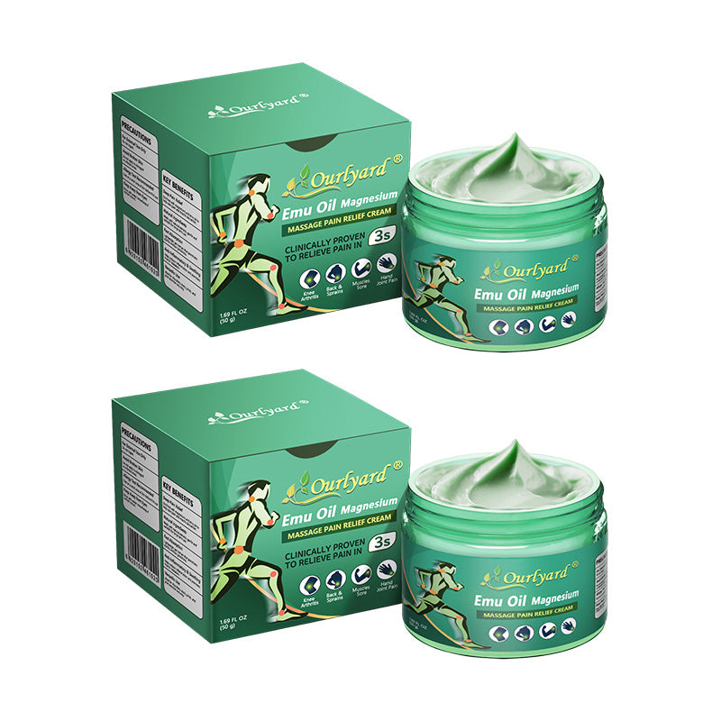 🏅TGA Approved|Ourlyard® Advanced Magnesium & Emu Oil Massage Pain Relief Cream (🏅The Ultimate Solution for Muscle Aches, Arthritis, Joint Pain, Nerve Pain, Inflammation, and Stiffness)
