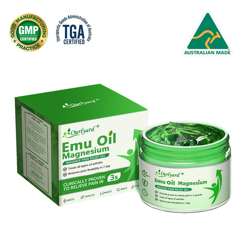 🧑⚕️Ourlyard® Advanced Magnesium & Emu Oil Massage Pain Relief Gel (🏅The Ultimate Solution for Muscle Aches, Arthritis, Joint Pain, Nerve Pain, Inflammation, and Stiffness) – Made in Australia
