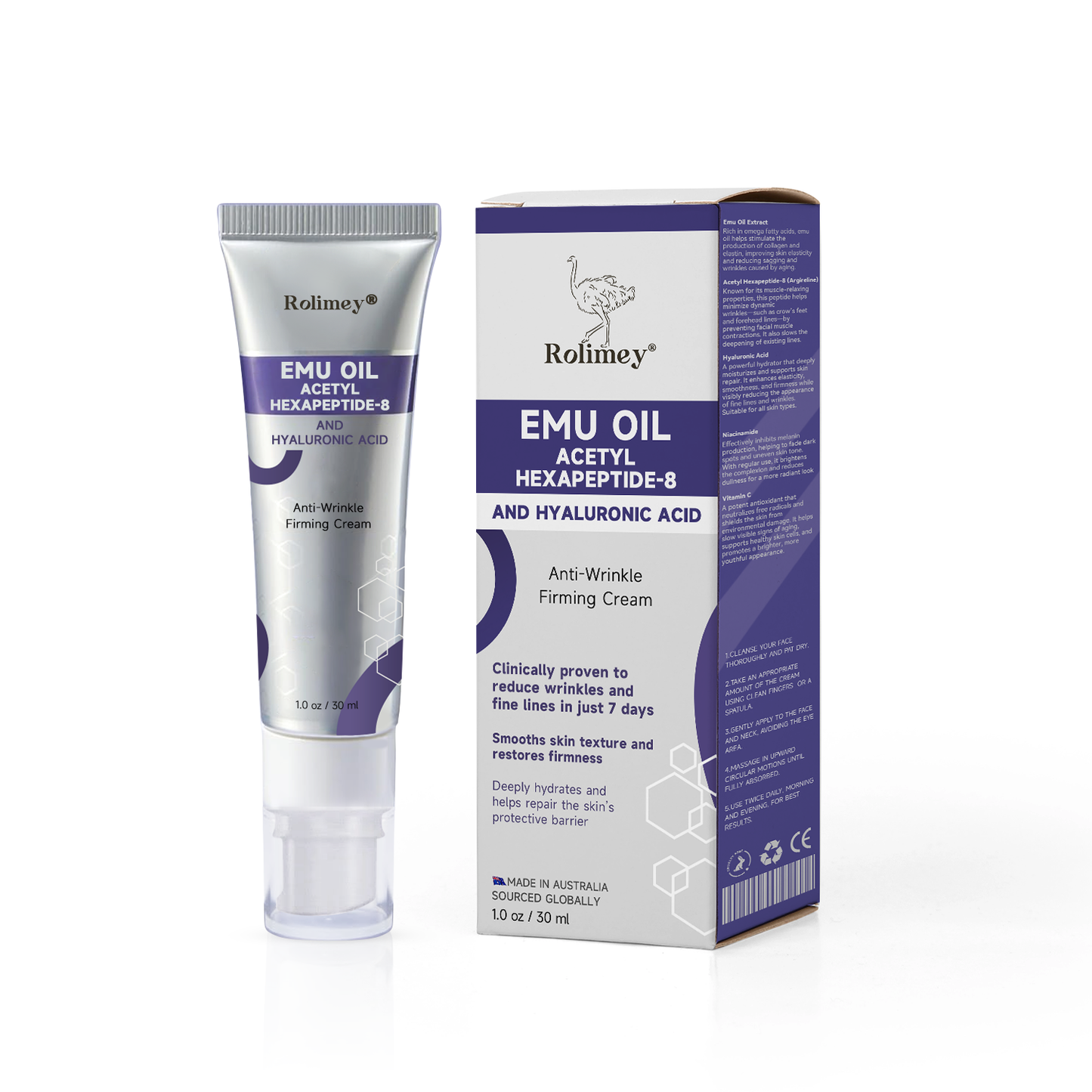 🌟Made in Australia: Rolimey® Emu Oil Anti-Wrinkle Firming Cream (Dermatologist Recommended)