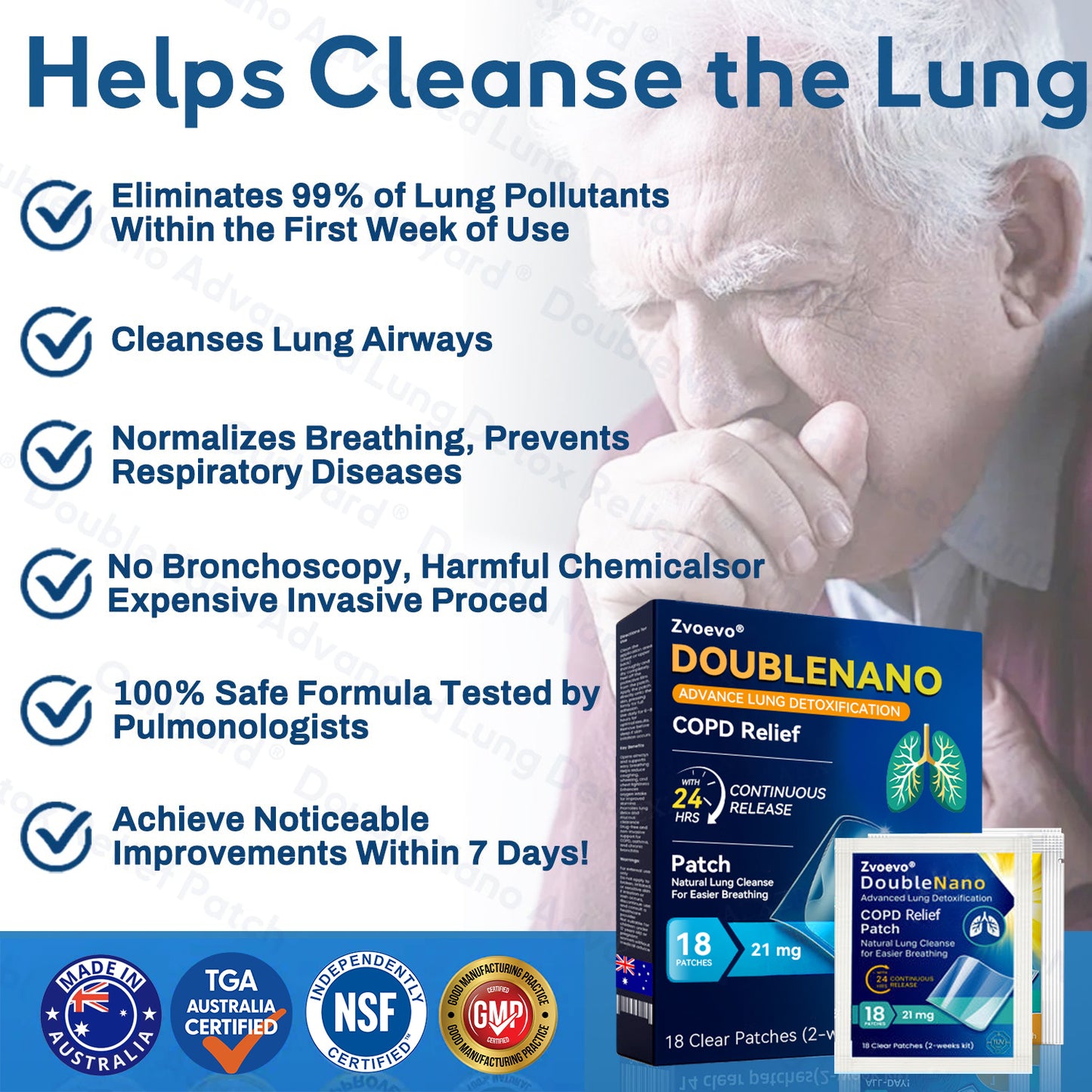✅TGA Approved|Zvoevo® DoubleNano COPD Relief Patch (💝 Cough, wheezing, shortness of breath, sputum, stuffy nose, bronchitis, bronchitis, allergy symptoms, lung discomfort🫁)