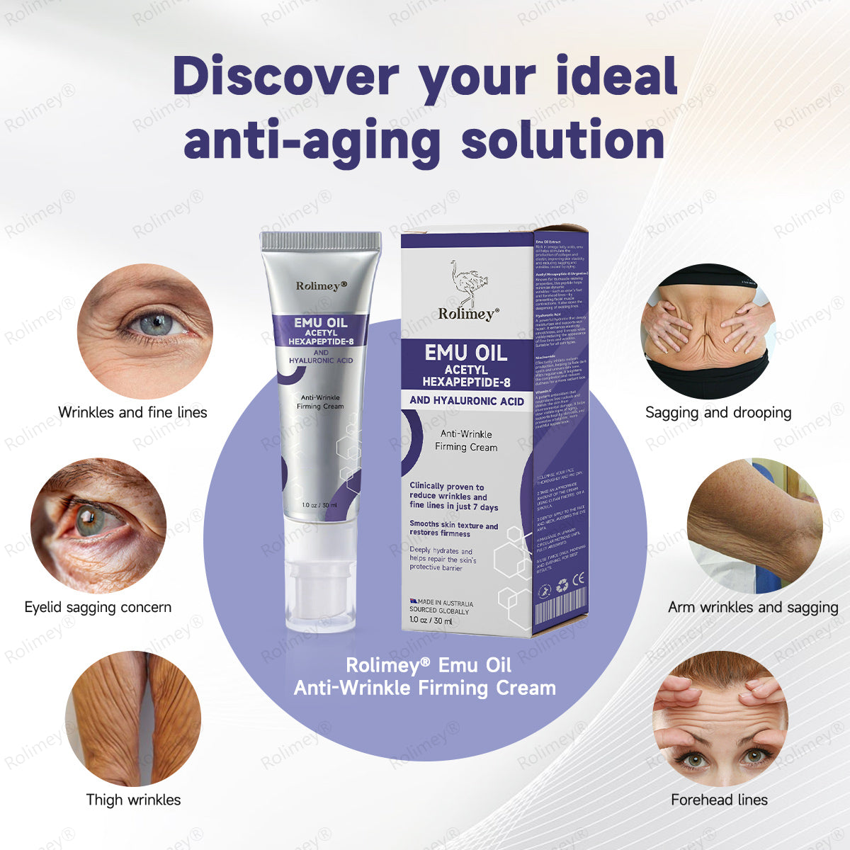 🌟Made in Australia: Rolimey® Emu Oil Anti-Wrinkle Firming Cream (Dermatologist Recommended)