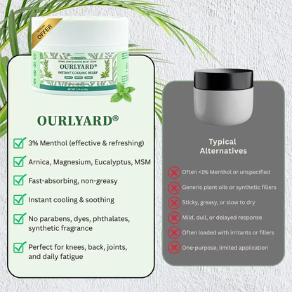 (Made in the Australia)🏅Final 3 Hours: 60% OFF 𝐎𝐟𝐟𝐢𝐜𝐢𝐚𝐥 𝐒𝐭𝐨𝐫𝐞: 𝐎𝐮𝐫𝐥𝐲𝐚𝐫𝐝® Mint Pain Relief Cream (Treatment for arthritis, neuropathyy, rheumatic diseases, muscle spasms, twitches and sports injuries)