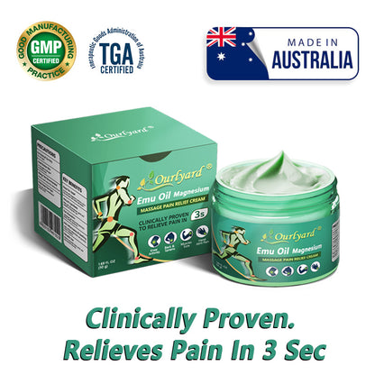 ✅🌿TGA Approved|Ourlyard® Advanced Magnesium & Emu Oil Massage Pain Relief Cream (🏅The Ultimate Solution for Muscle Aches, Arthritis, Joint Pain, Nerve Pain, Inflammation, and Stiffness)