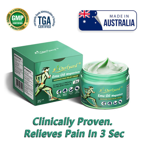 ✅🌿TGA Approved|Ourlyard® Advanced Magnesium & Emu Oil Massage Pain Relief Cream (🏅The Ultimate Solution for Muscle Aches, Arthritis, Joint Pain, Nerve Pain, Inflammation, and Stiffness)